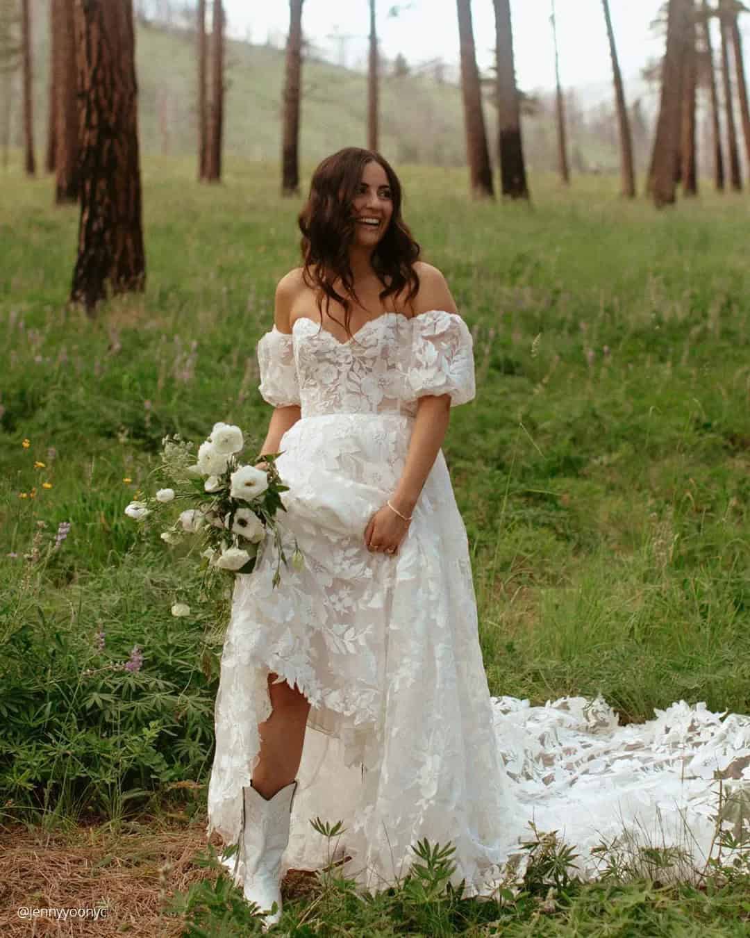 Rustic Off The Shoulder Gowns