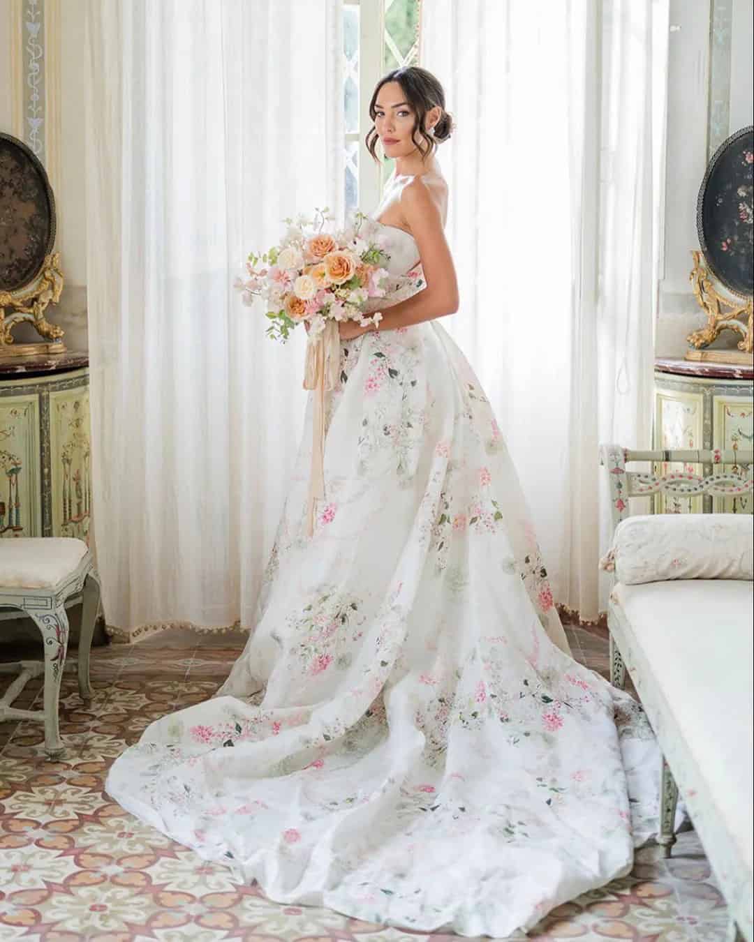 White Wedding Dresses Floral