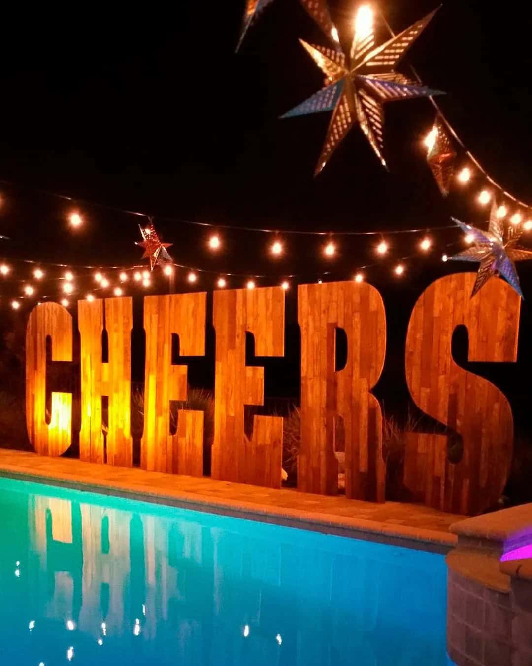 Pool Wedding Decor – Lettering