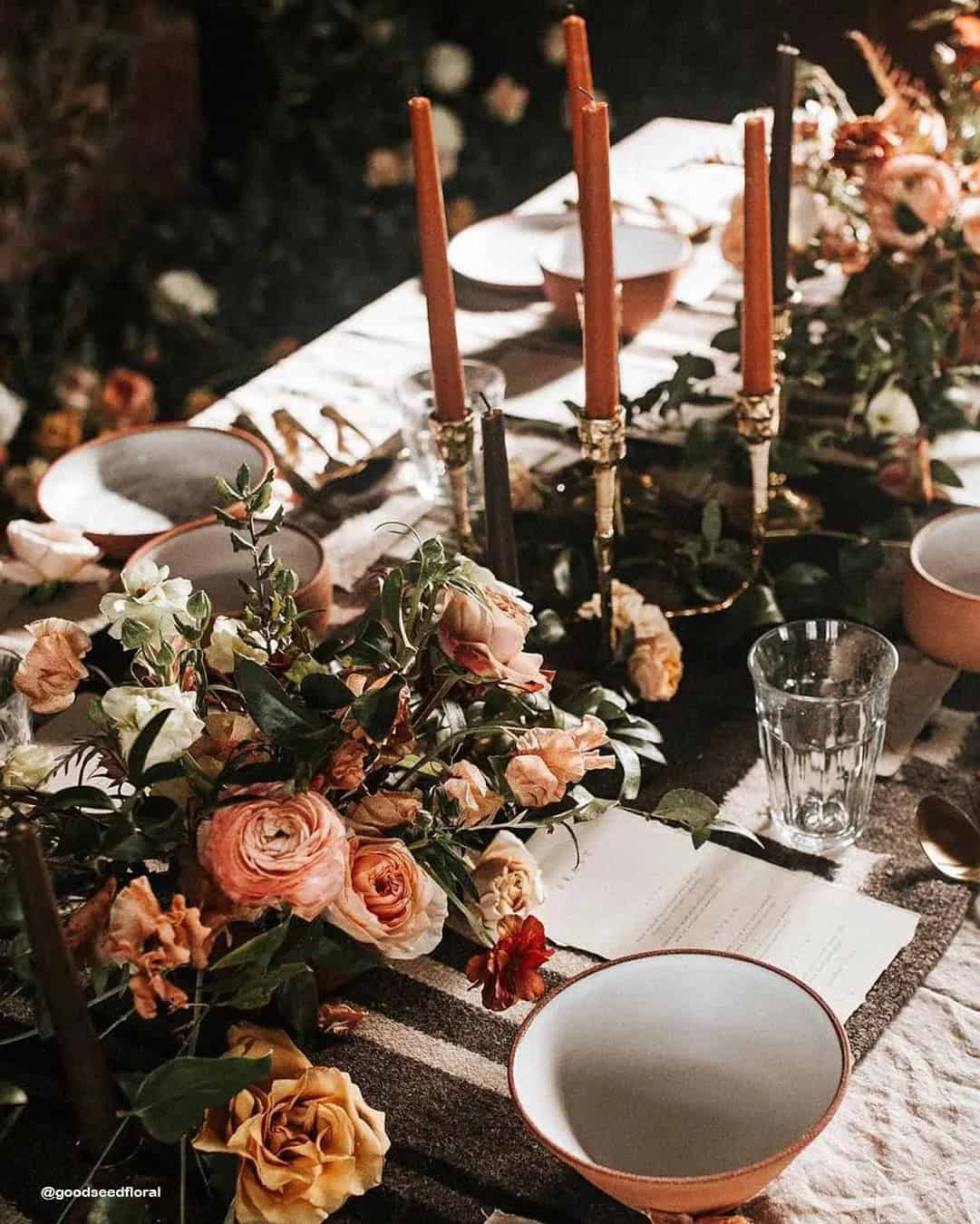 Fall Wedding Table Runner