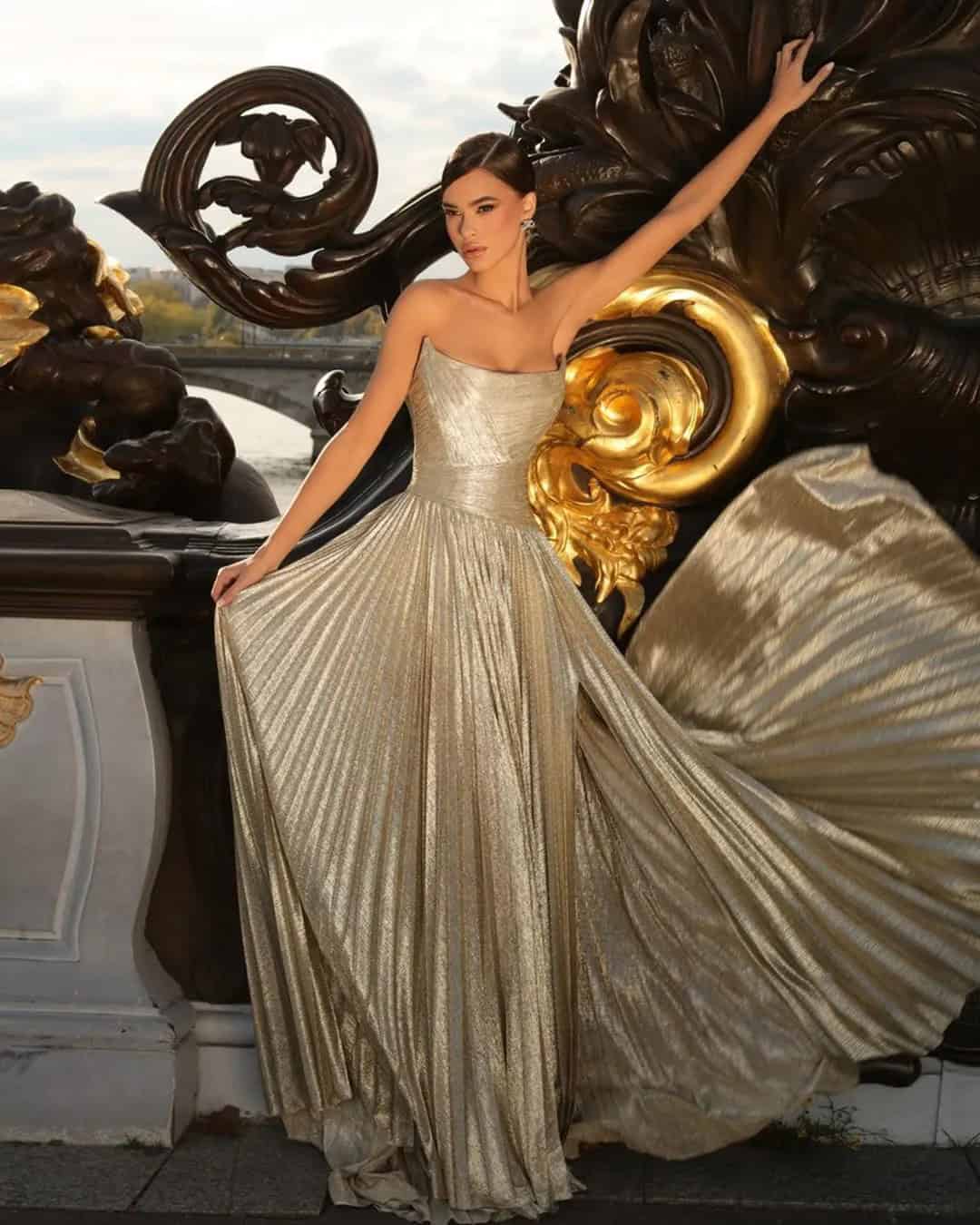 Champagne Gold Wedding Dresses