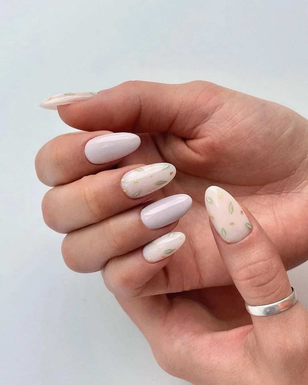 Simple White Wedding Nails