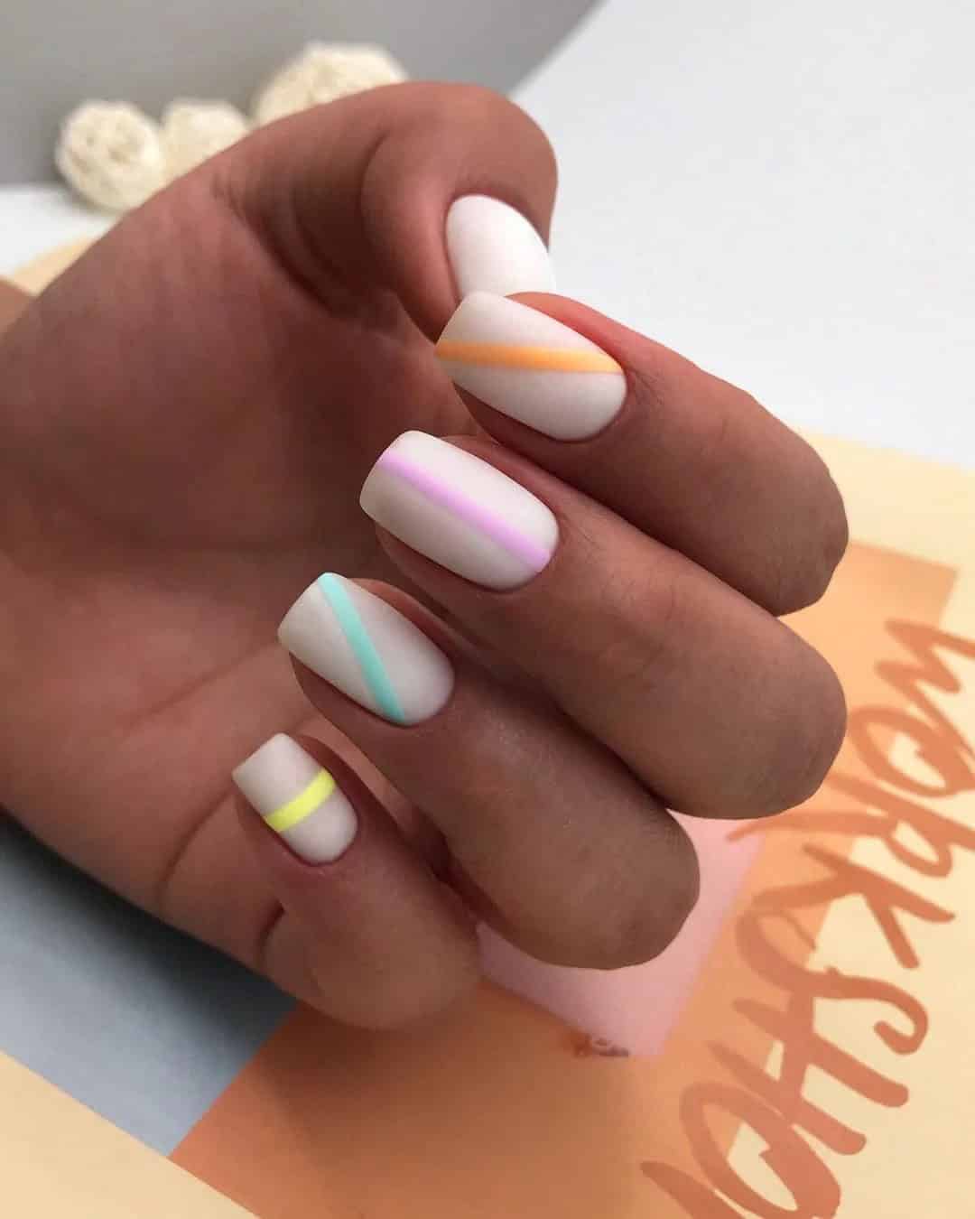 White Bachelorette Nails