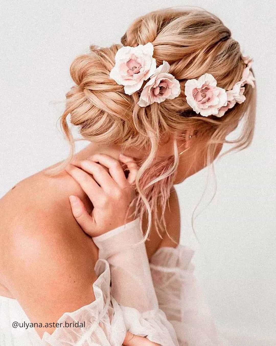 Spring Wedding Hairstyles With Flowers