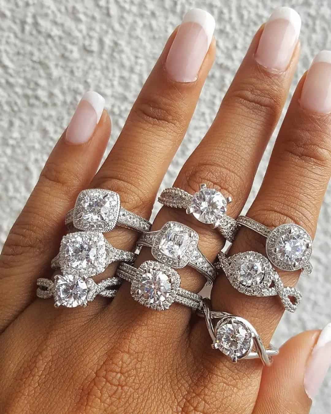 Cushion Cut Diamond Rings