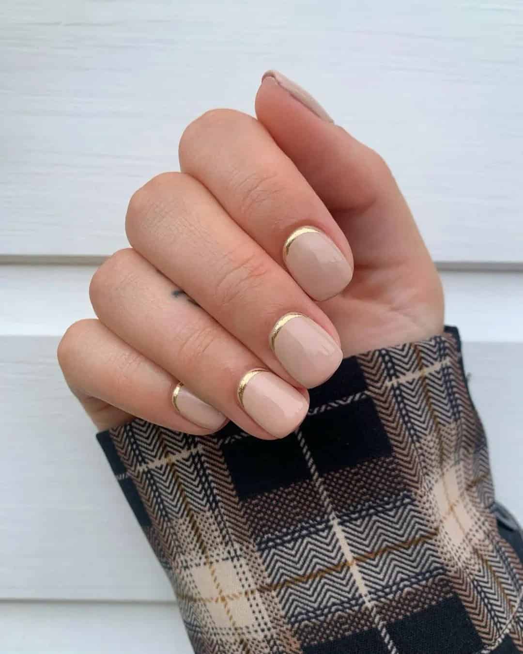 Simple Short Wedding Nails