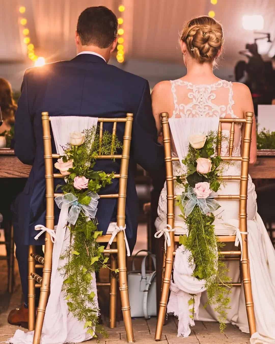 Wedding Chair Decoration with Flowers