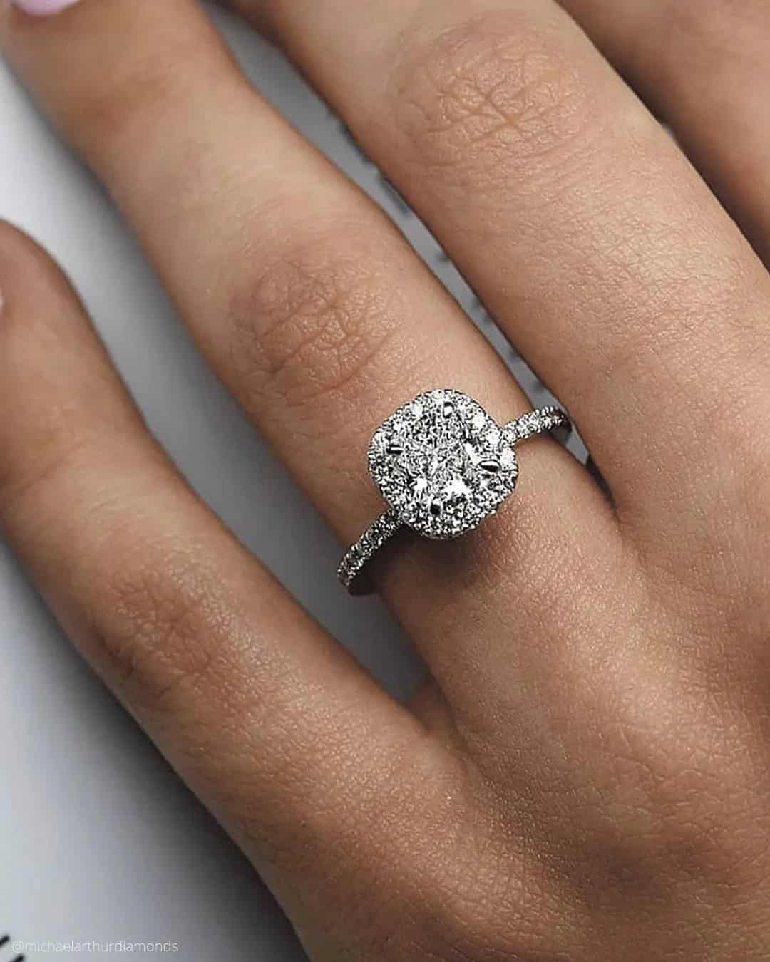 Pave Band Engagement Rings