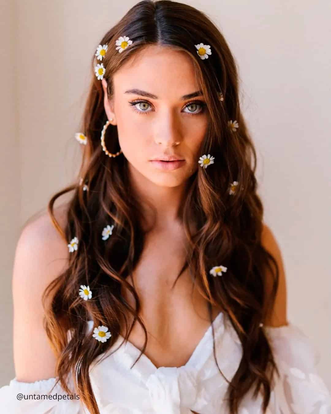 Boho Wedding Hair With Flowers