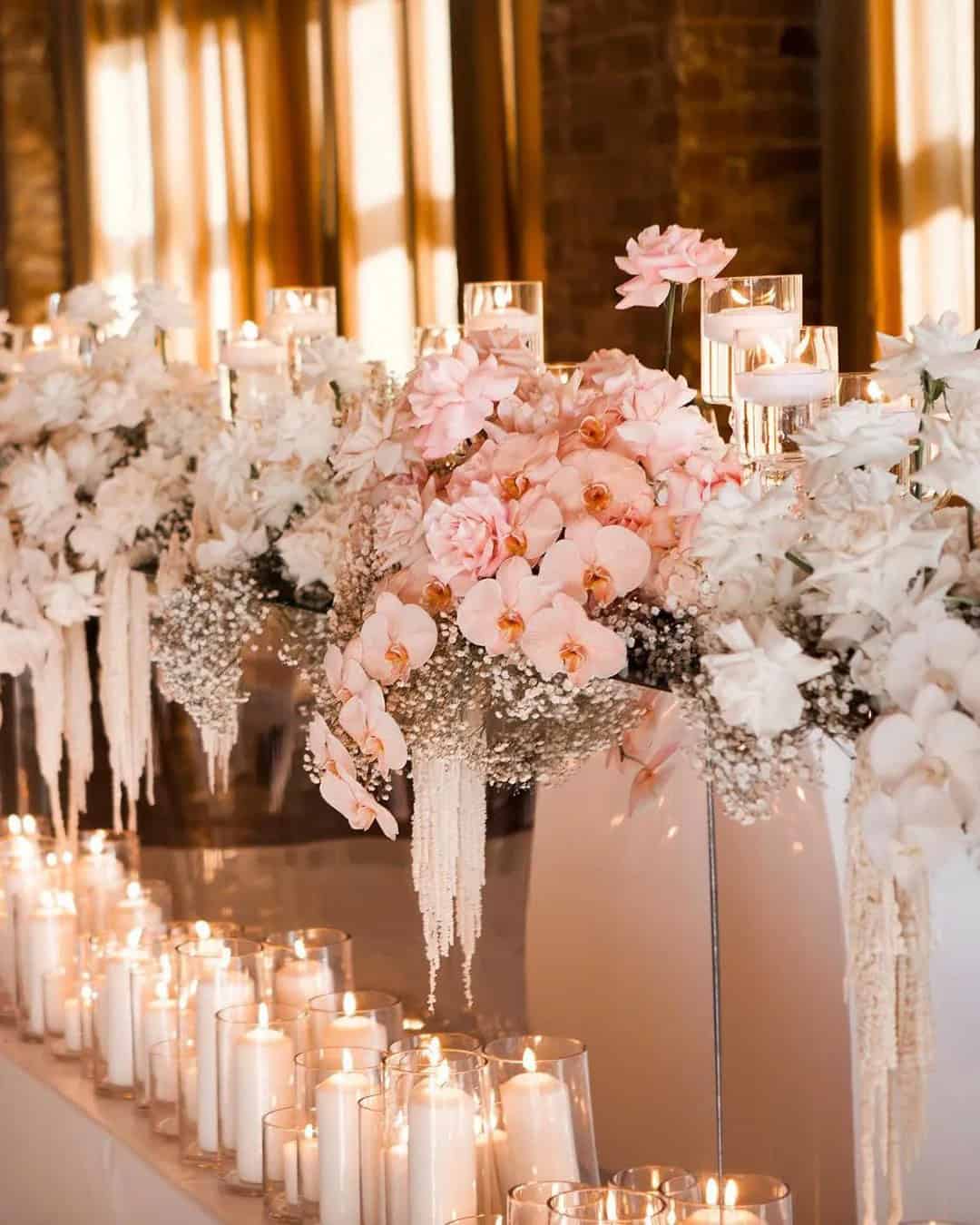 Rose Gold Decorations With Flowers