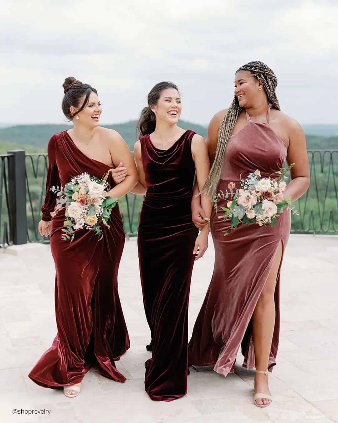 Burgundy Velvet Dresses