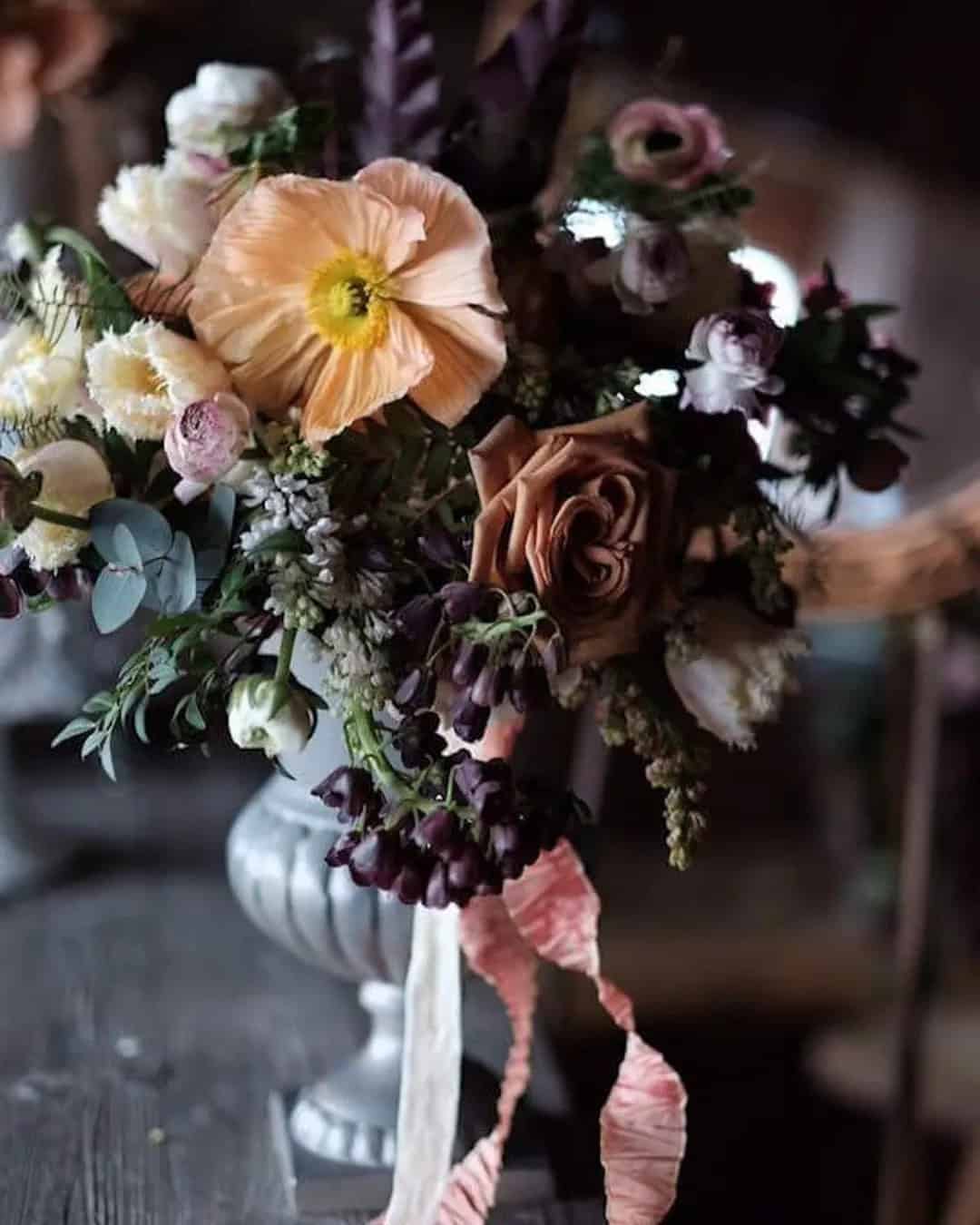 Black Floral Centerpieces