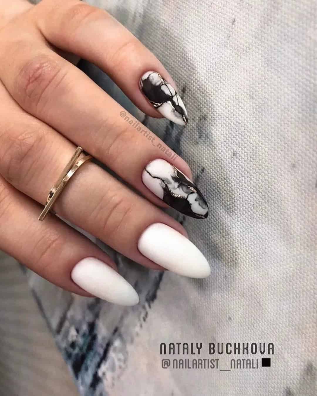 Matte Nails for a Wedding