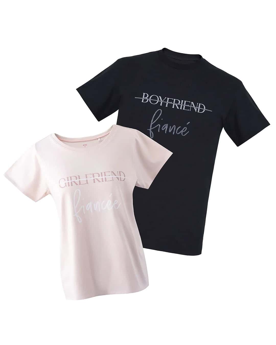 Boyfriend to Fiancé & Girlfriend to Fiancée T-shirt Set