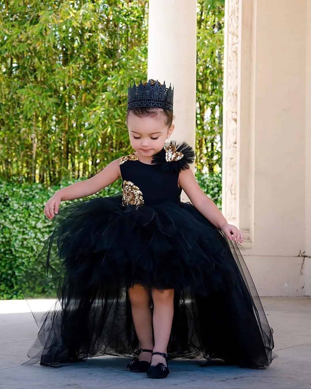 Black Flower Girl Dresses