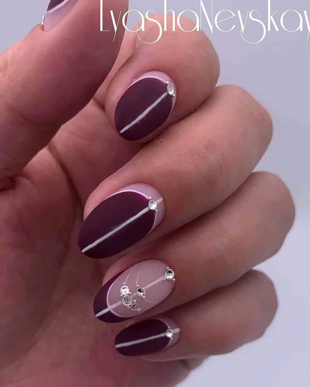 Burgundy And Silver