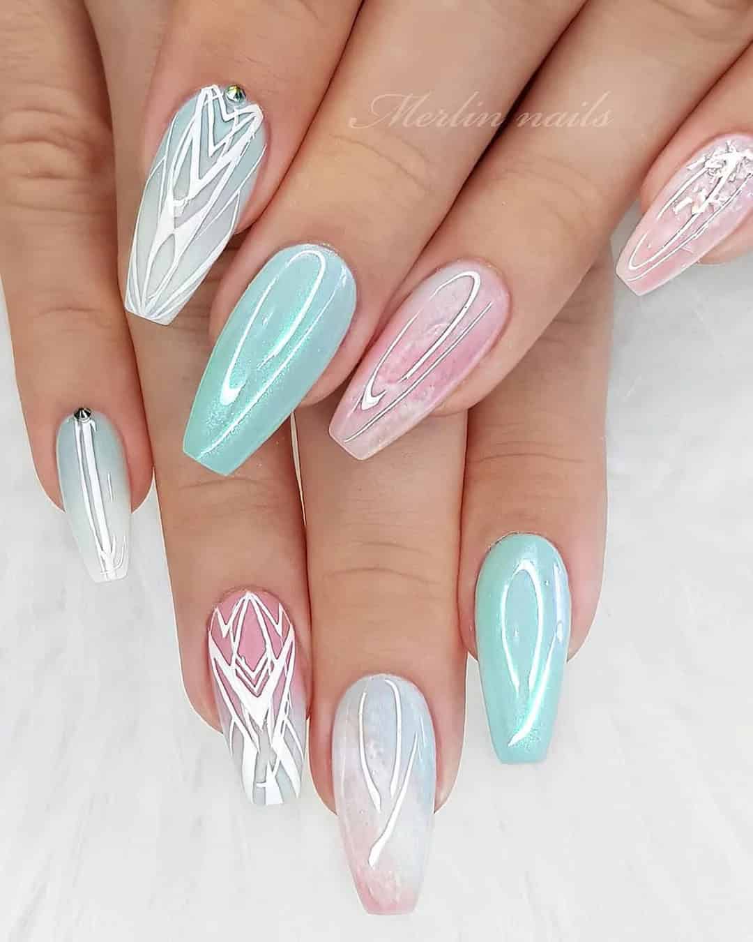 Tiffany Blue Nails