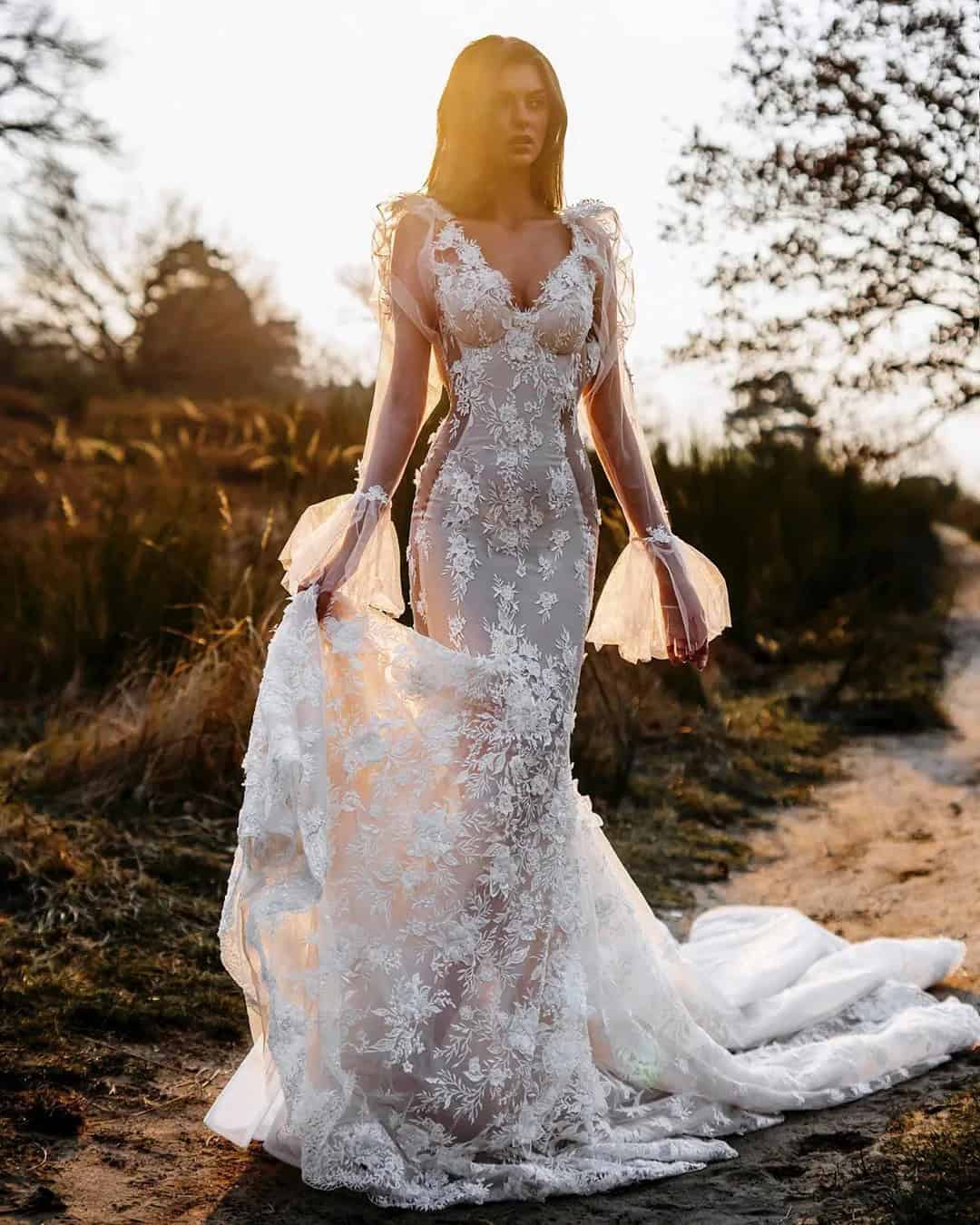 Lace Country Wedding Dress Ideas