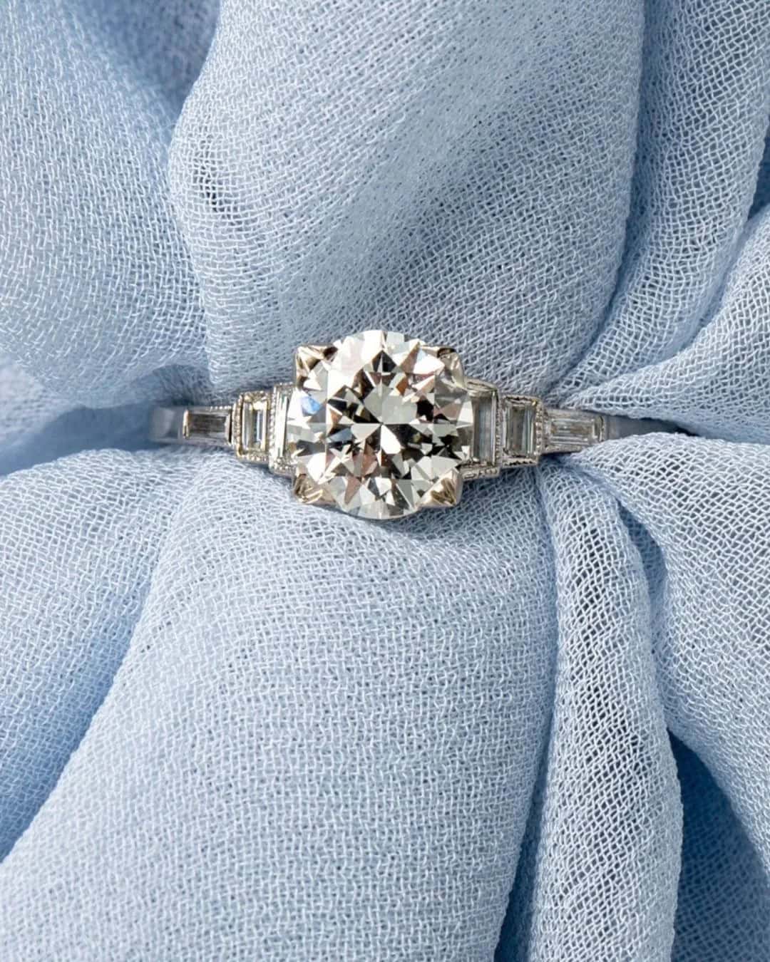 Round 3 Stone Engagement Rings