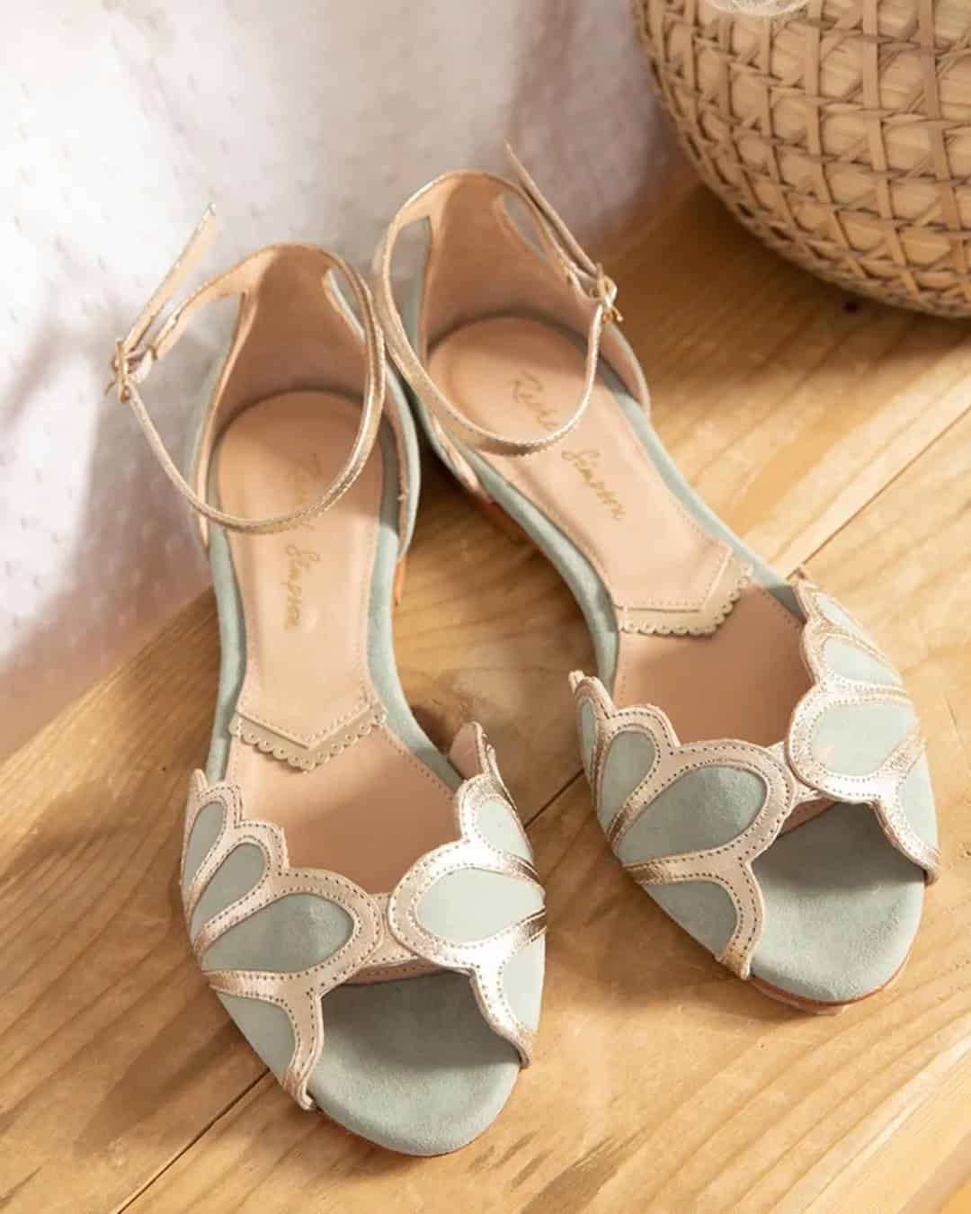 Open Toe Wedding Bride Flats