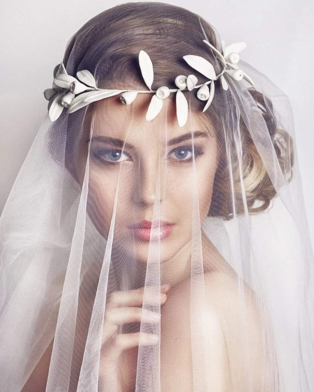 Wedding Side Bun Hairstyles With Veil