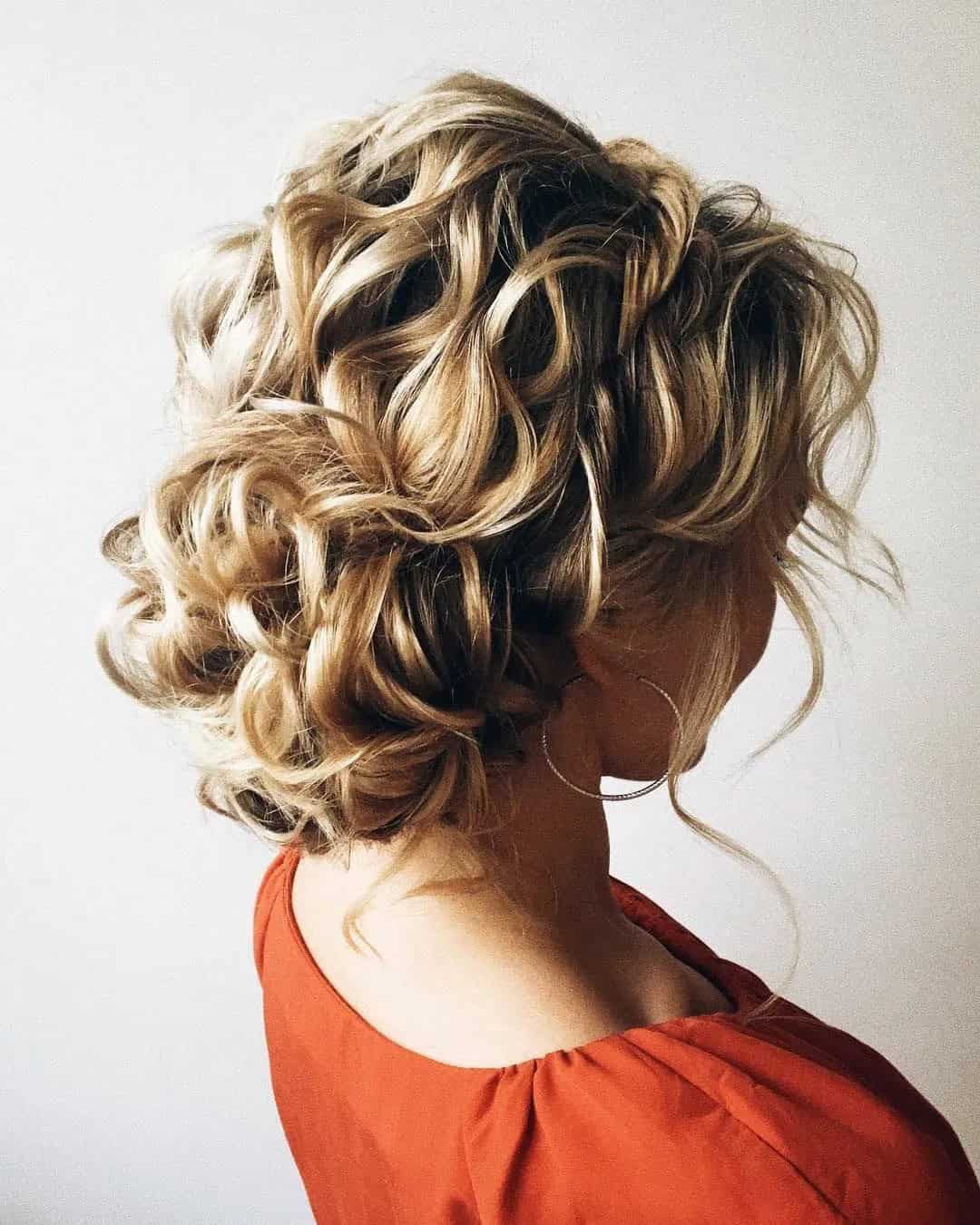 Short Curly Hair Updos For Wedding