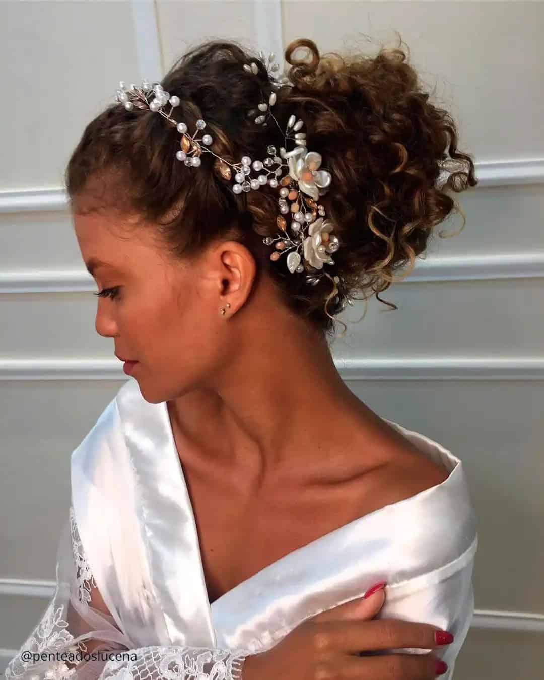 Swept-Back Hairstyles For Glam Brides