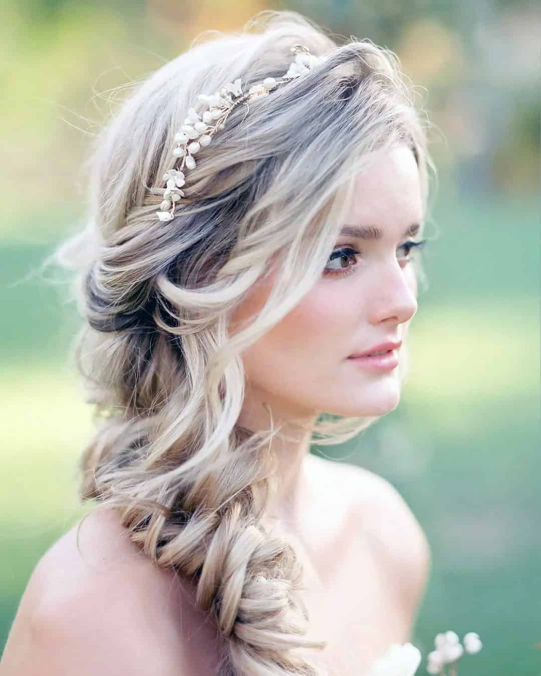 Wedding Hairstyles Half Up Half Down To The Side