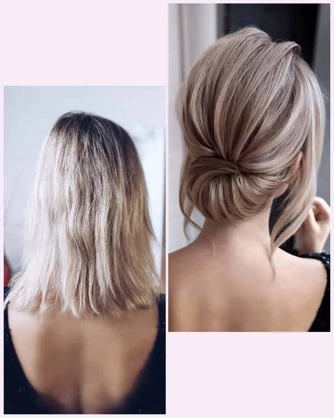 Cute Side Wedding Updos for Short Hair