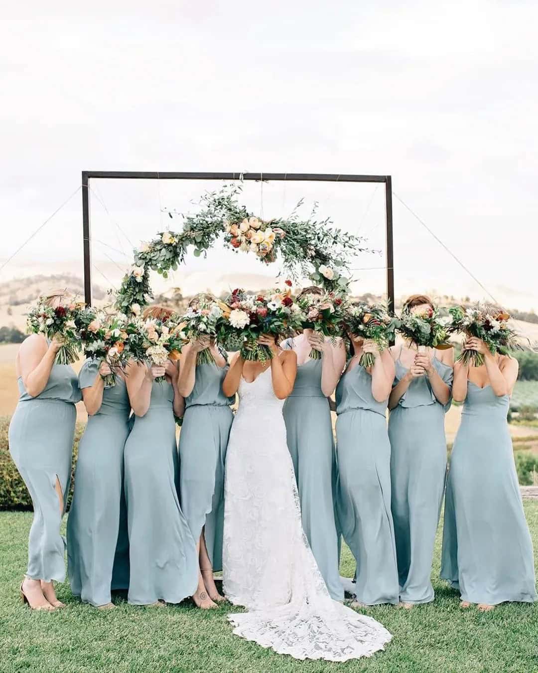 Mint Blue Bridesmaid Gowns