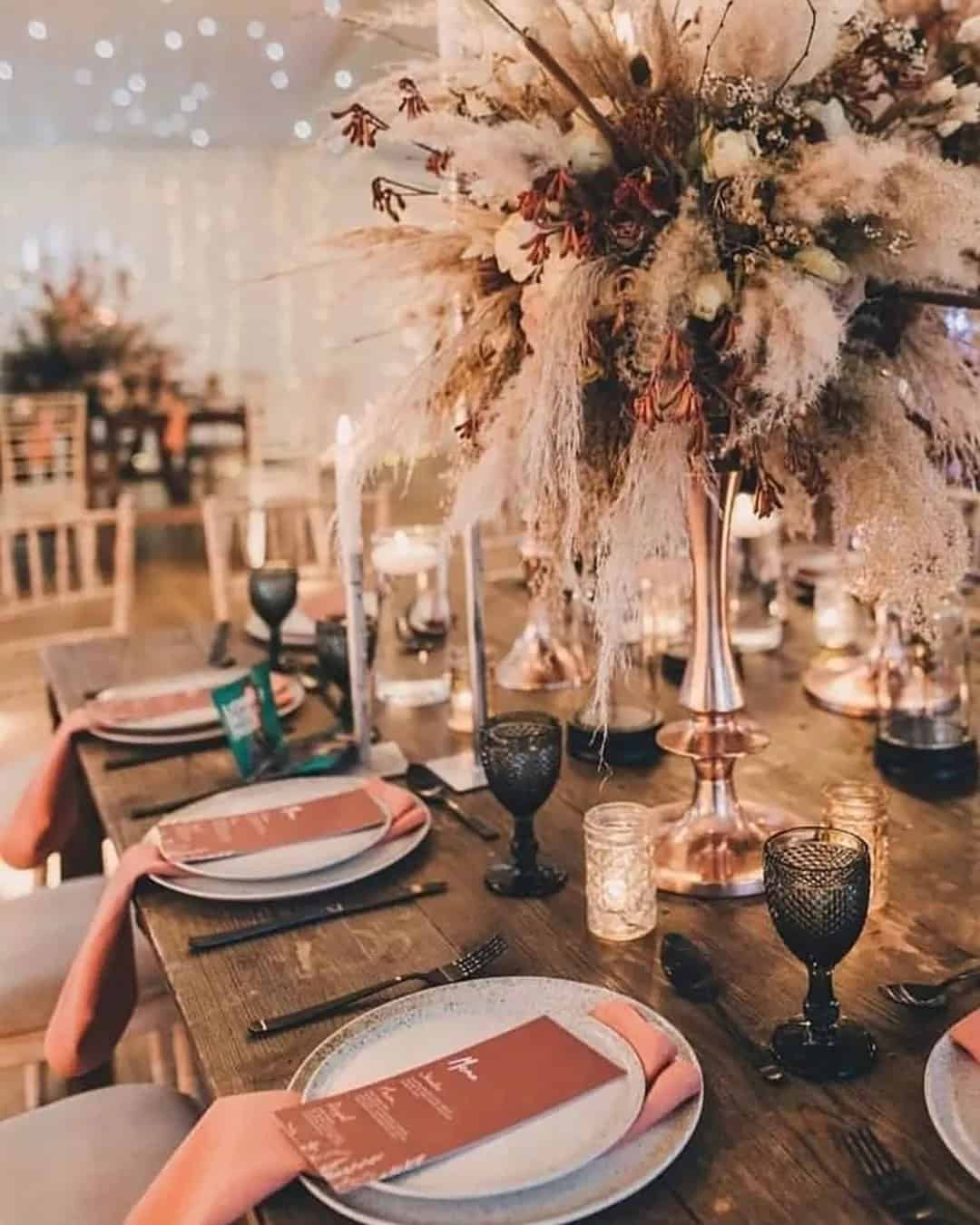 Rust Wedding Reception Ideas