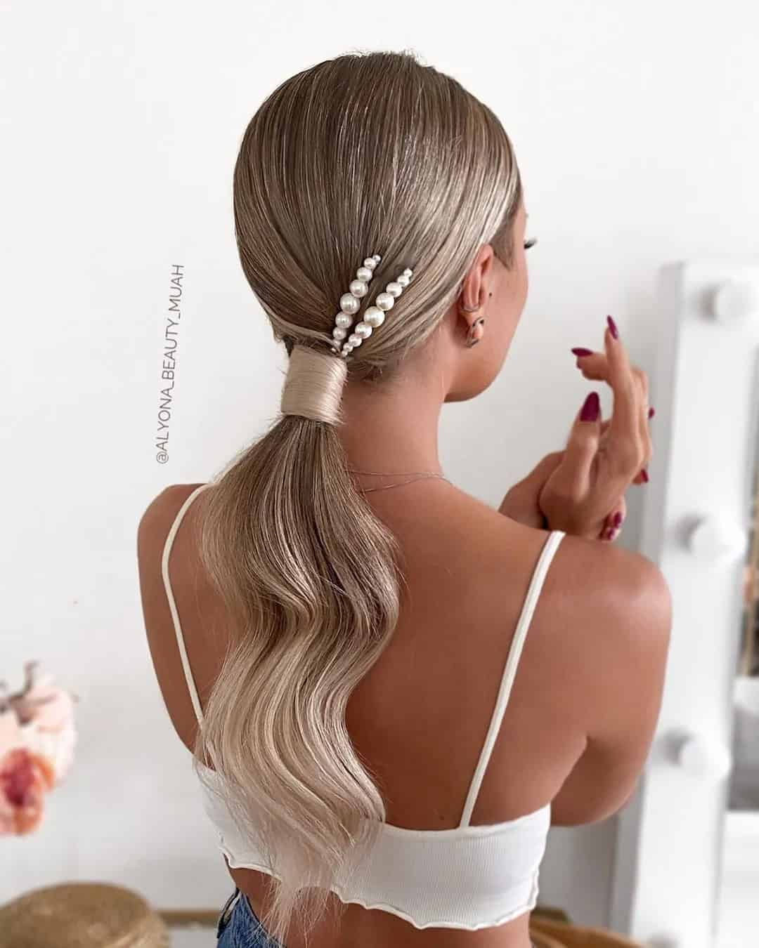 Vintage Wedding Ponytail