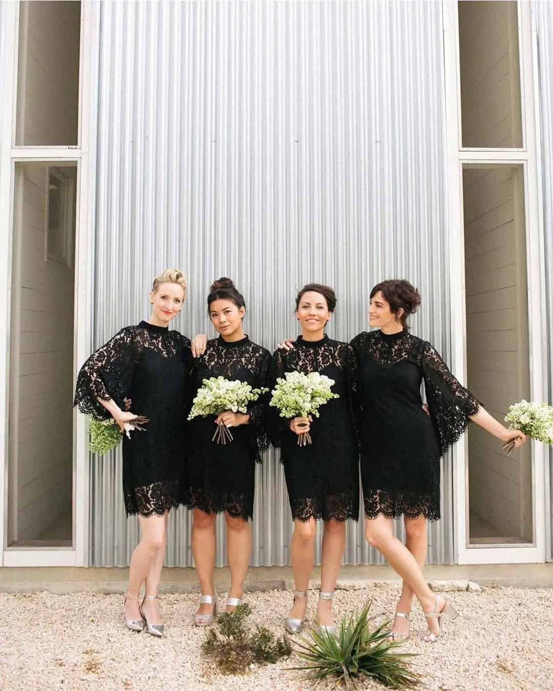 Black And White Bridesmaid Dresses Ideas