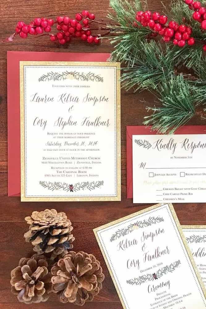 Winter-Themed Wedding Invitations