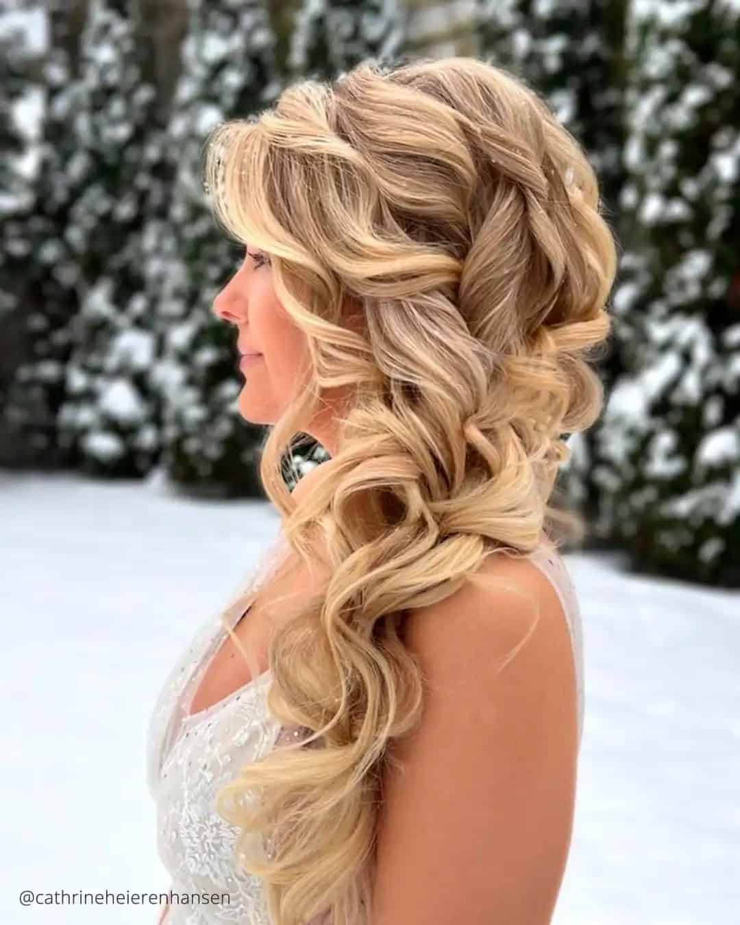 Wedding Hairstyles Half Up Half Down To The Side