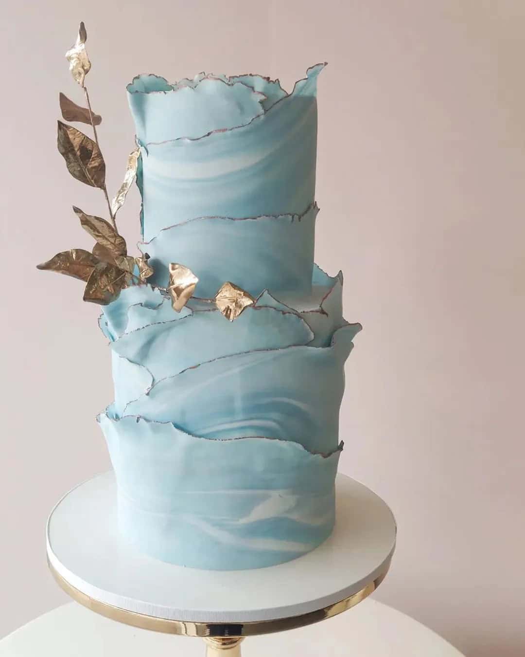 Blue Spring Wedding Cakes