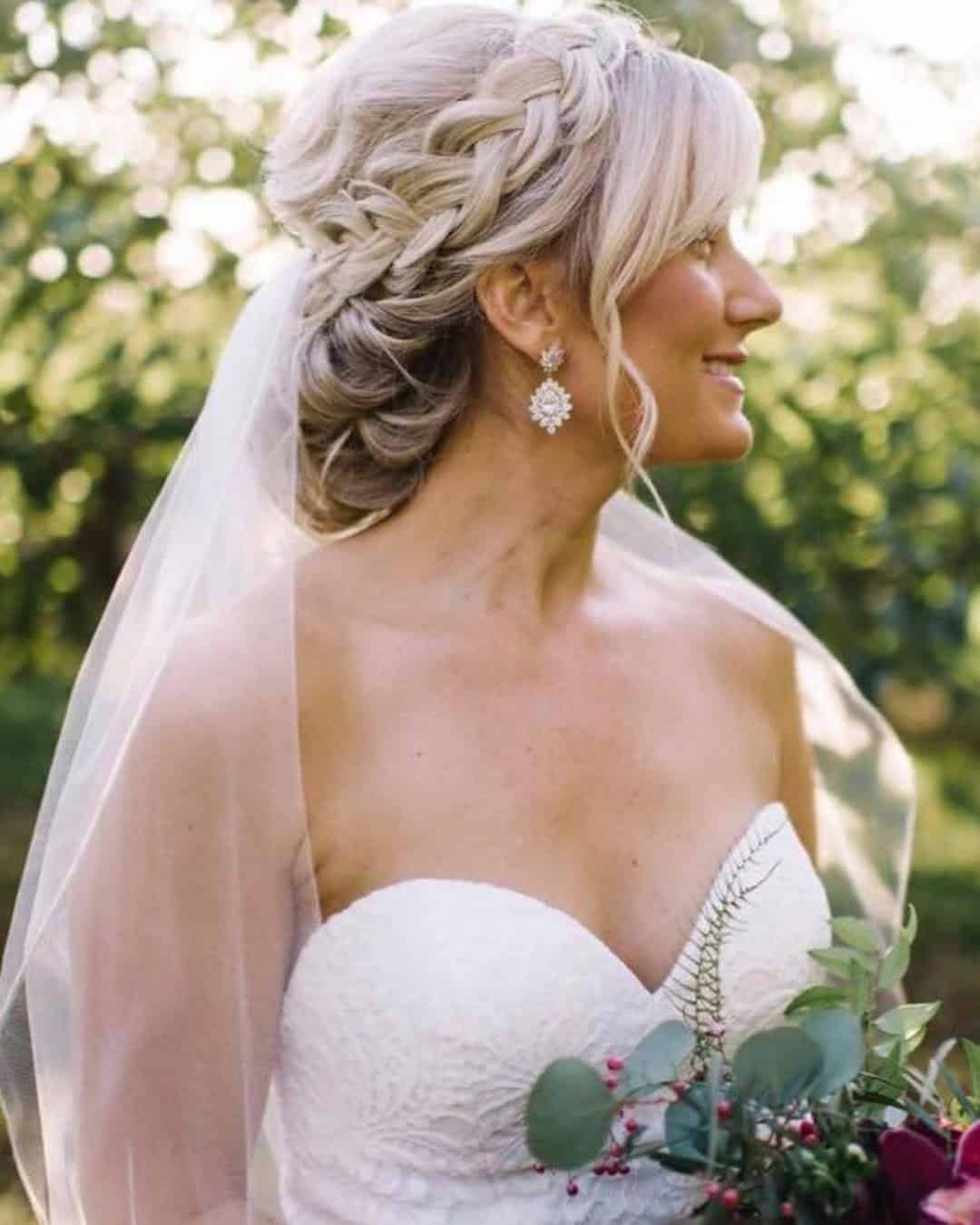 Bridal Updo With Veil