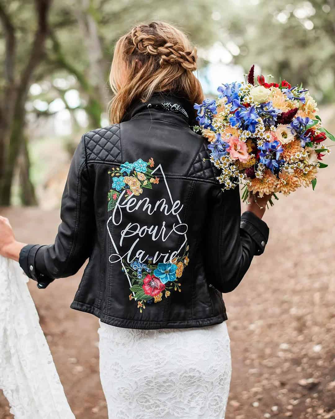 Black Bridal Jackets For Brides