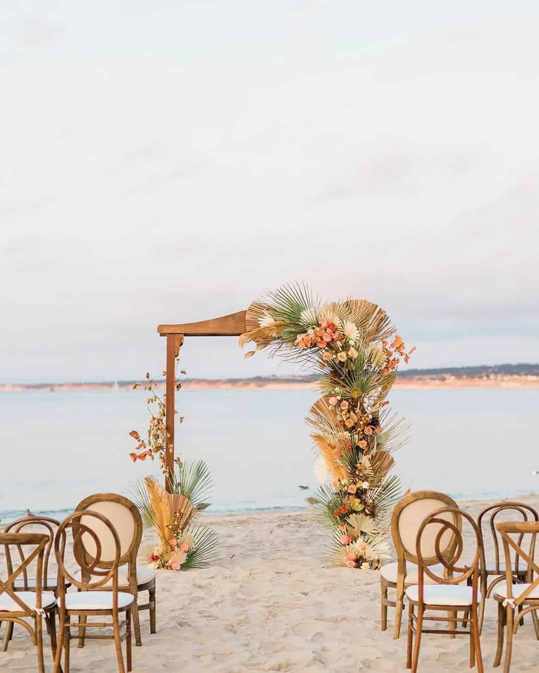 Rust Wedding Ceremony Decor