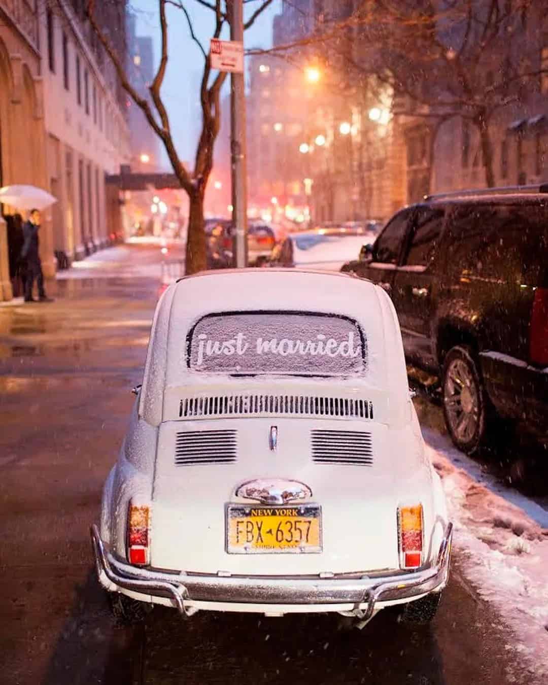 Just Married Sign For a Car