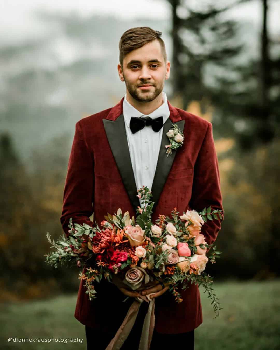 Textured Fabrics In Wedding Groom Suits