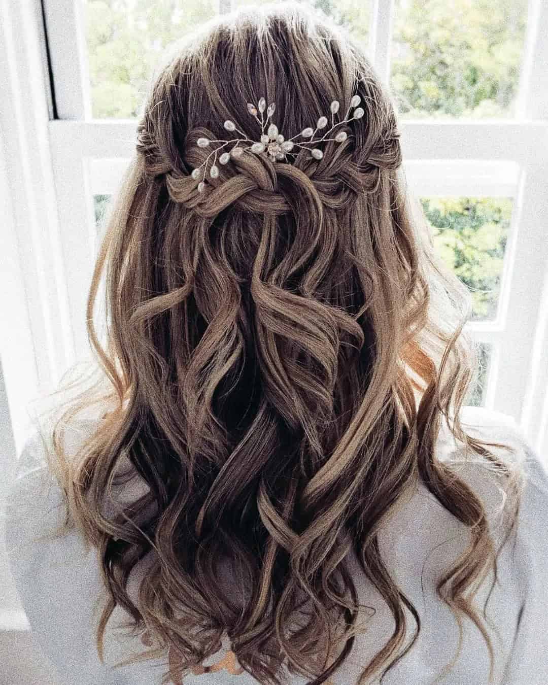 Messy Half Up Half Down Wedding Ideas