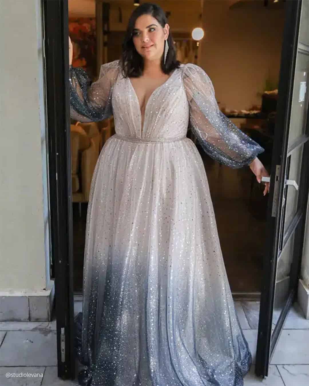 Colorful Unique Plus Size Wedding Dresses