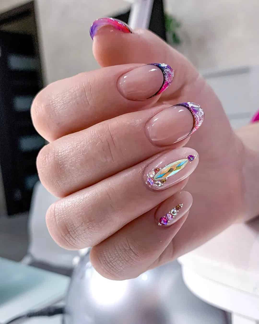 Rhinestones Nail Art Ideas