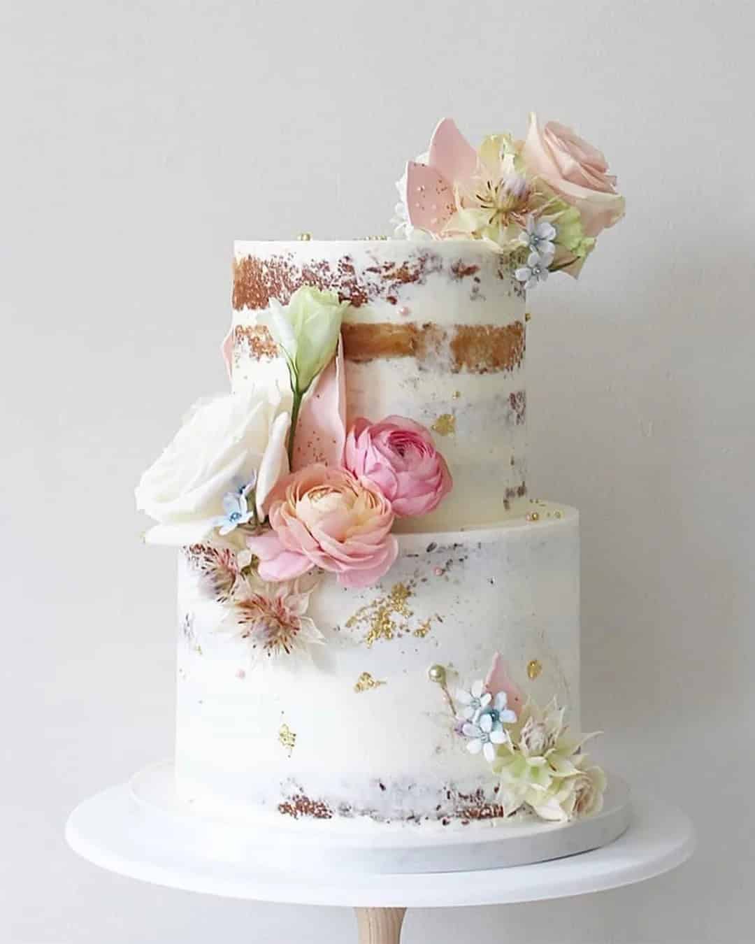 Two Tier Buttercream Wedding Cakes