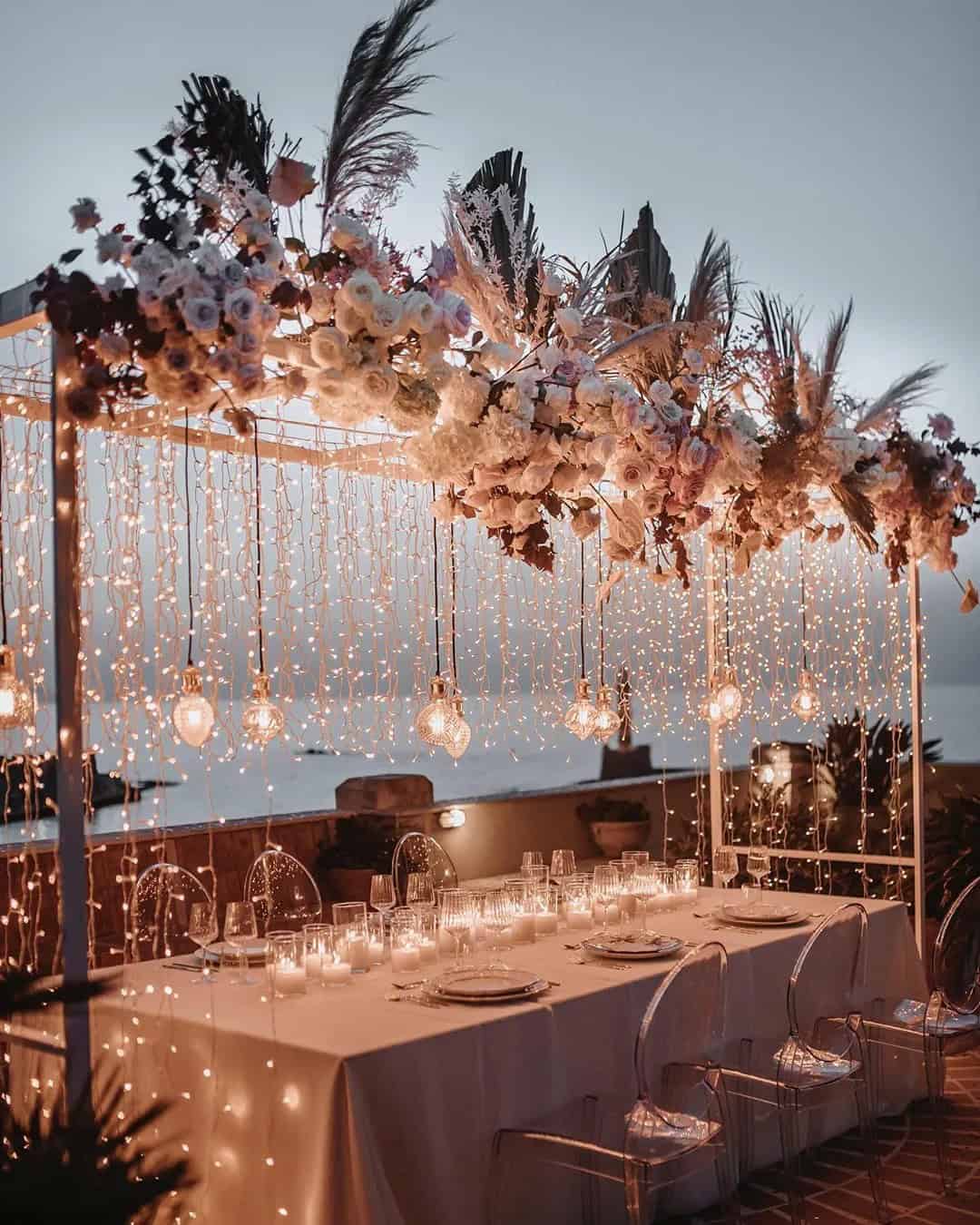 Light Ideas for Rust Wedding