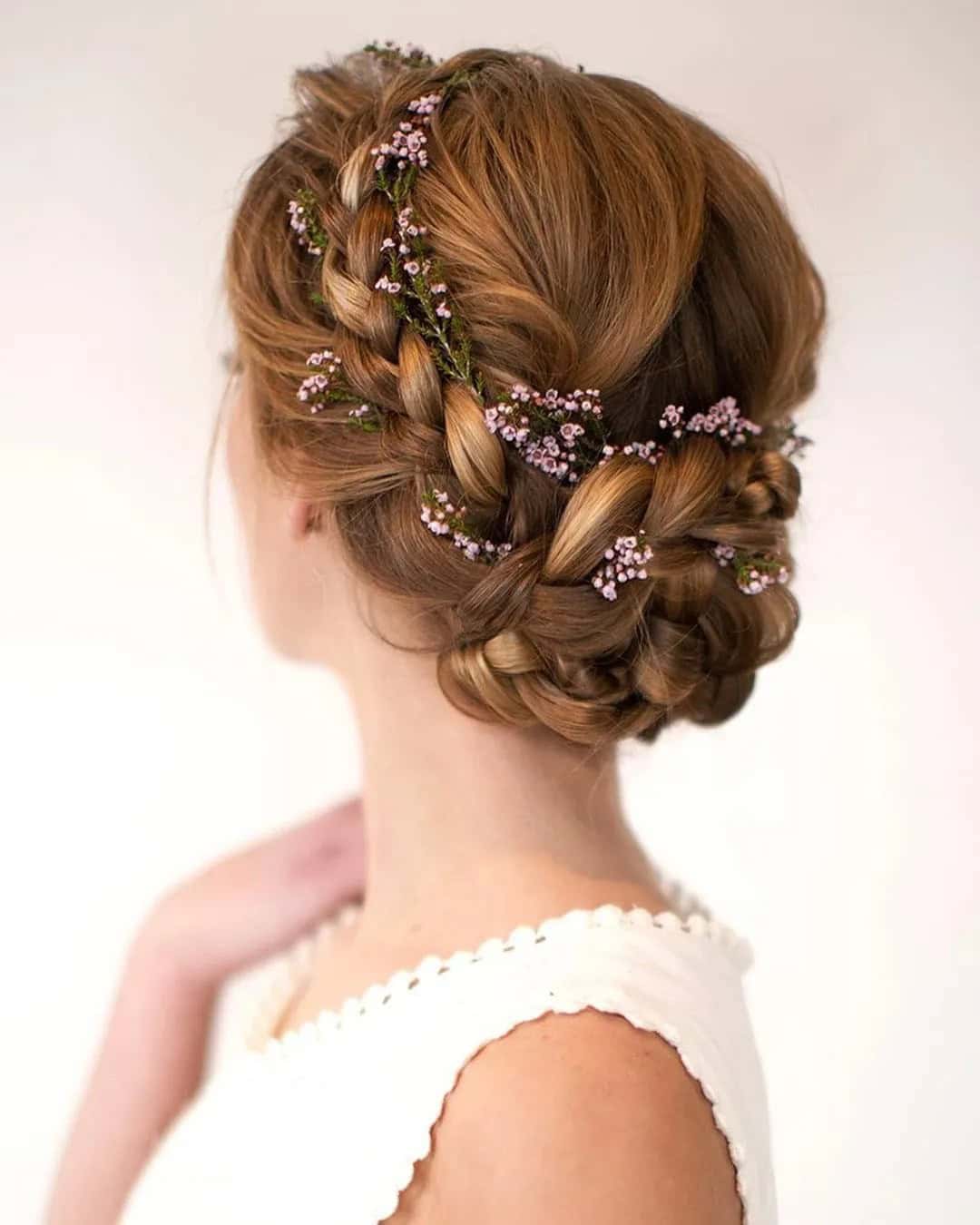 Rustic Bridal Updos for Medium Hair