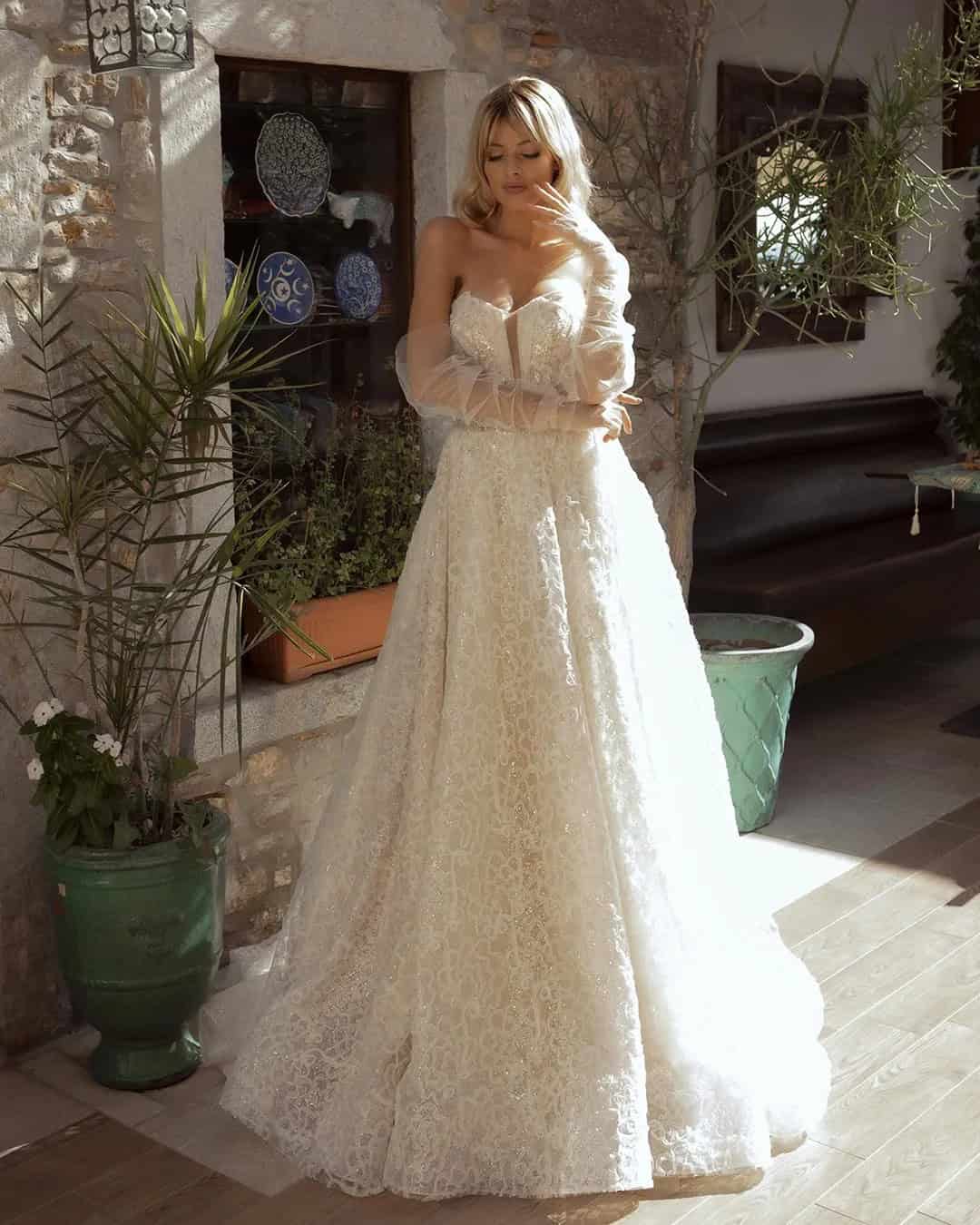 Fashion Wedding Dresses With Puff Sleeves