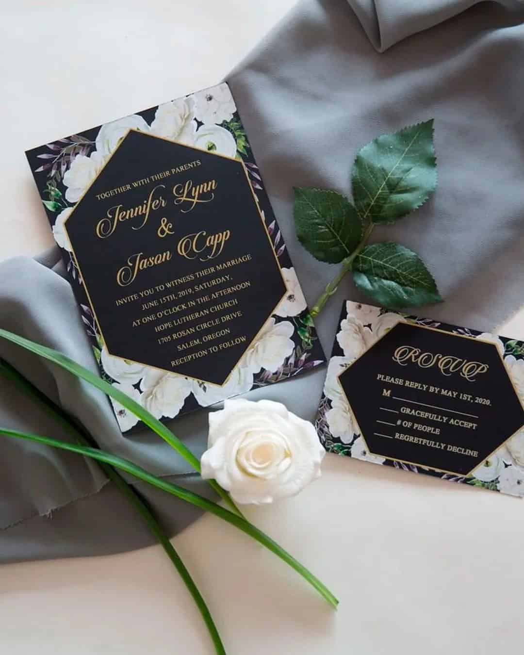 Black and Gold Stationery