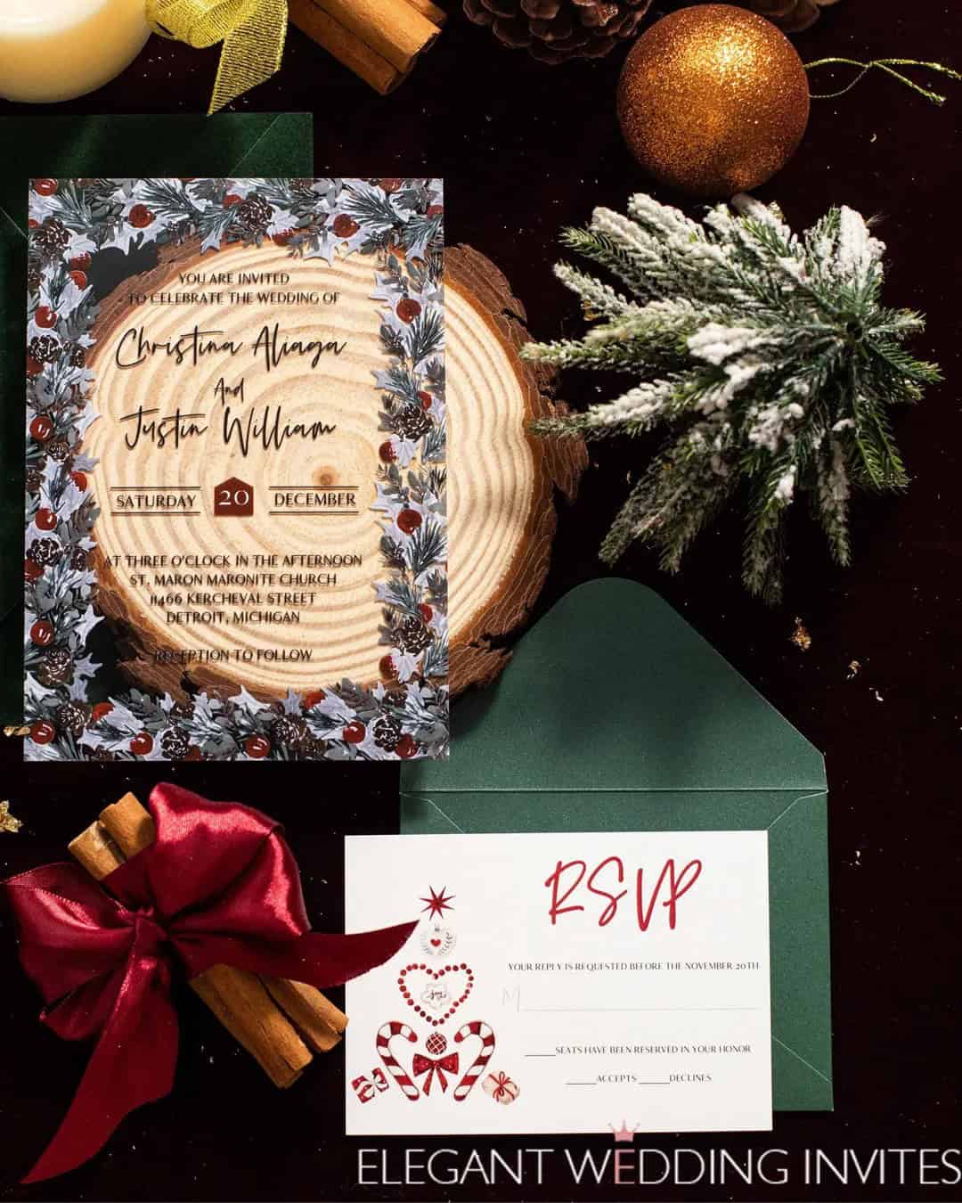 Christmas Wedding Invitations